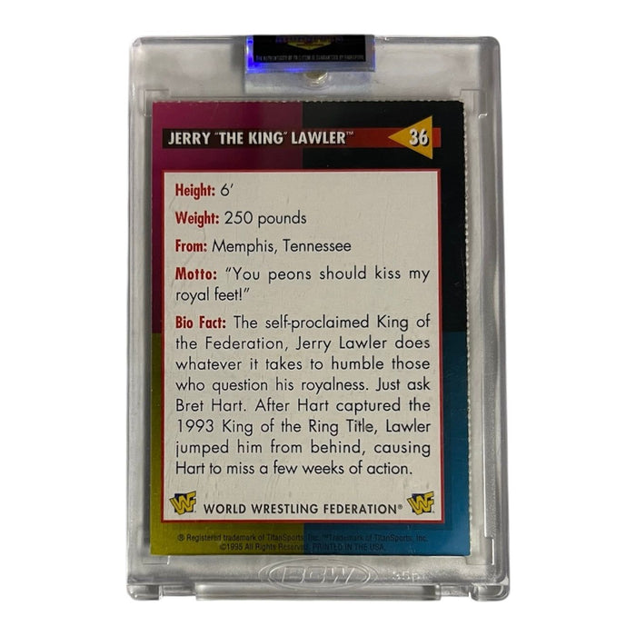 Jerry The King Lawler - WWF Magazine Trading Card - Autographed