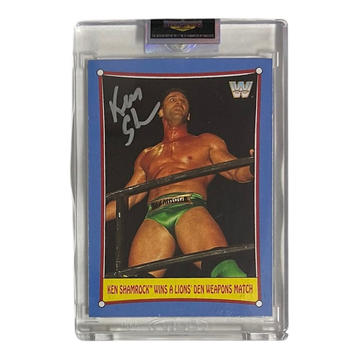 WWE - Ken Shamrock Topps Trading Card - Autographed