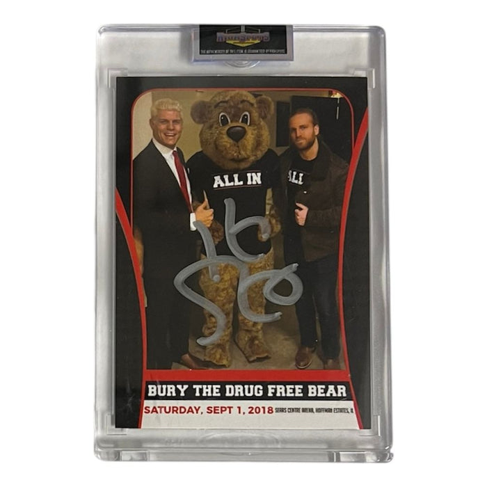 ALL IN Bury The Drug Free Bear (Kenny Omega) SIGNED TRADING CARD