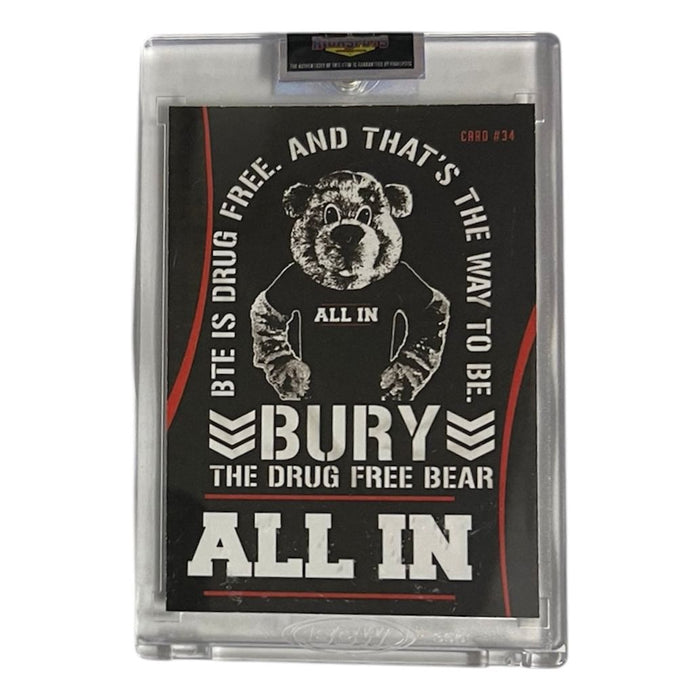 ALL IN Bury The Drug Free Bear (Kenny Omega) SIGNED TRADING CARD