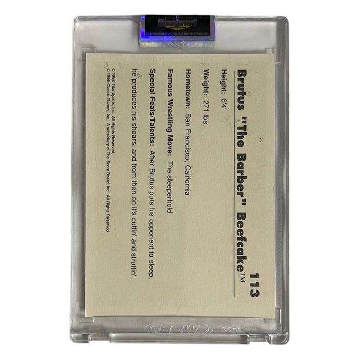 WWF Classic - Brutus Beefcake Trading Card - Autographed