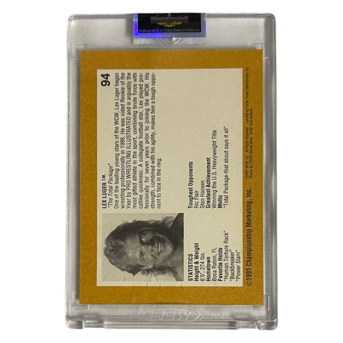 Lex Luger WCW 1991 Trading Card - Autographed