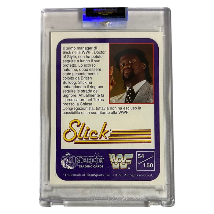 WWF - Slick Merlin Trading Card - Autographed
