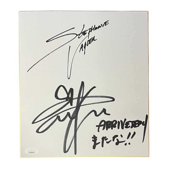 Stephanie Vaquer & Giulia Shikishi Board - JSA DUAL AUTOGRAPHED