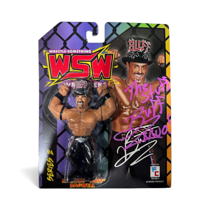 Buff Bagwell Black WSW Retro Style Figure - AUTOGRAPHED