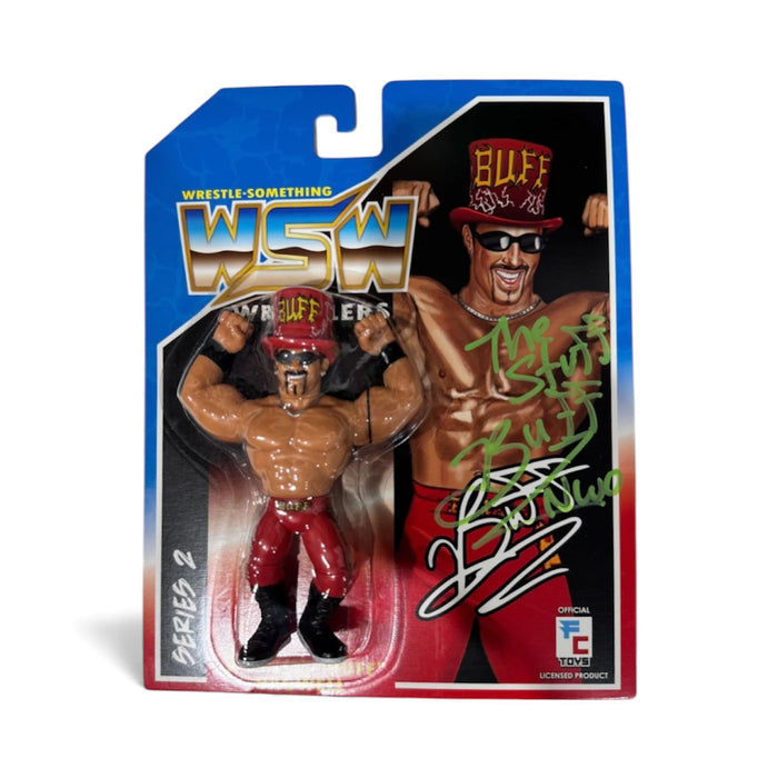 Buff Bagwell Red WSW Retro Style Figure - AUTOGRAPHED