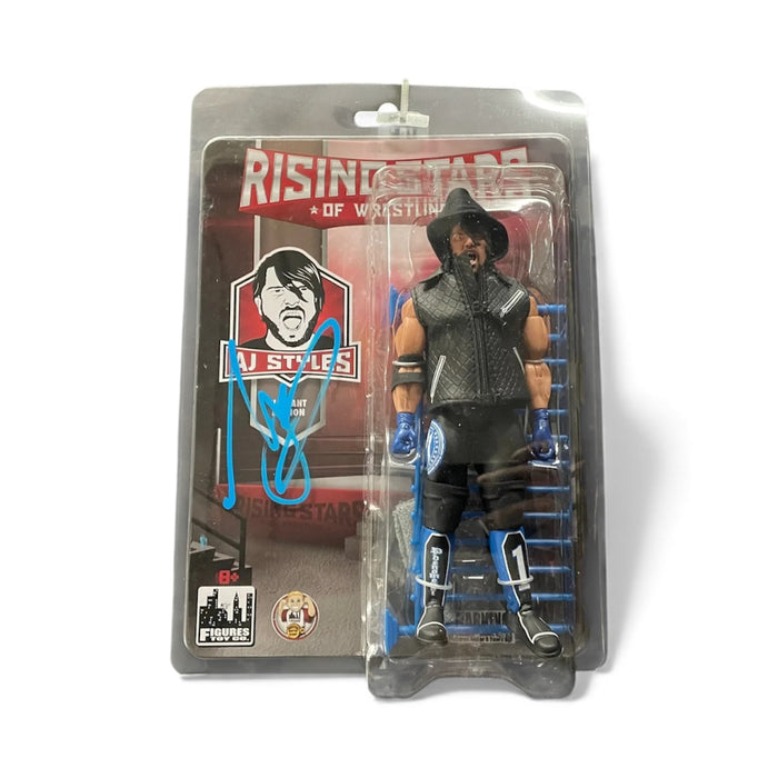 AJ Styles Rising Stars of Wrestling FTC Figure Variant Edition - JSA Autographed