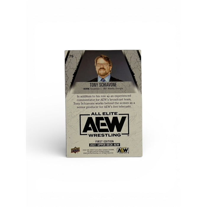 AEW Tony Schiavone - Upper Deck Trading Card - Autographed