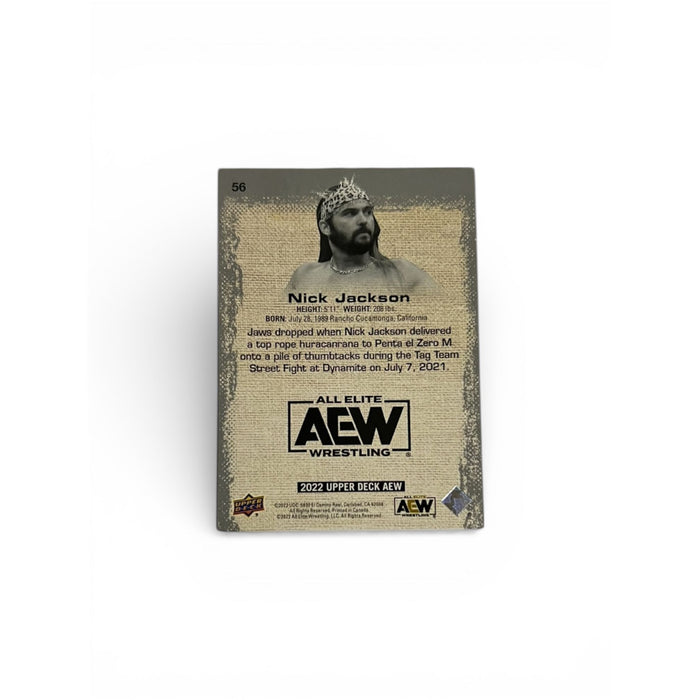 AEW - Nick Jackson Upper Deck Trading Card - Autographed