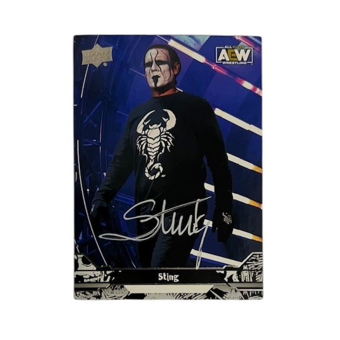 AEW - Sting Upper Deck Trading Card - Autographed