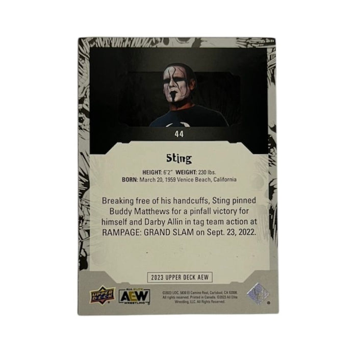 AEW - Sting Upper Deck Trading Card - Autographed
