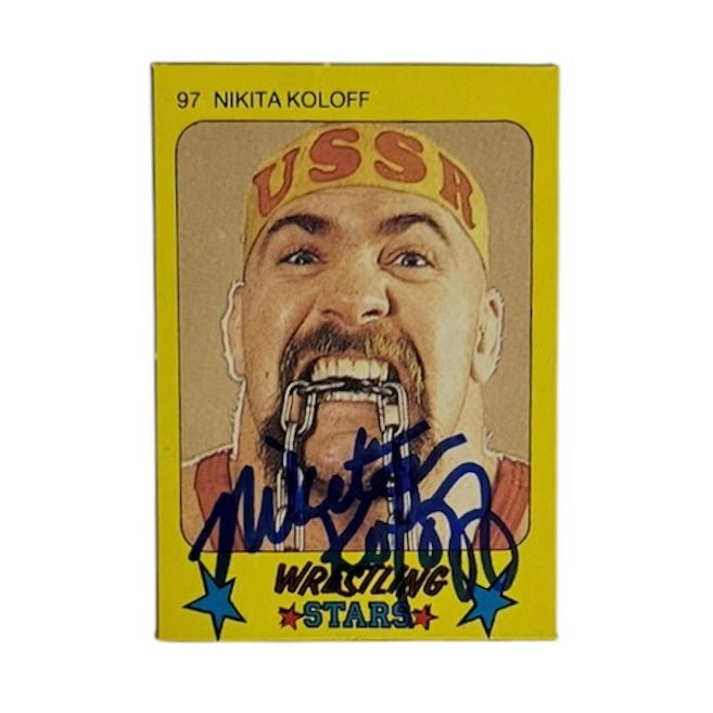 Nikita Koloff Monty Gum 1986 Mini Trading Card - Autographed