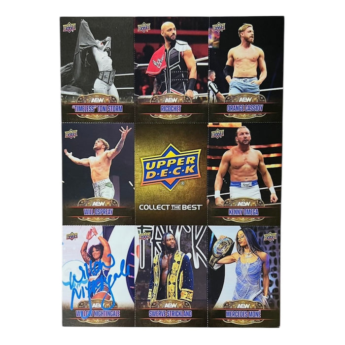 Upper Deck Uncut Trading Card Sheet - Autographed By Willow Nightingale