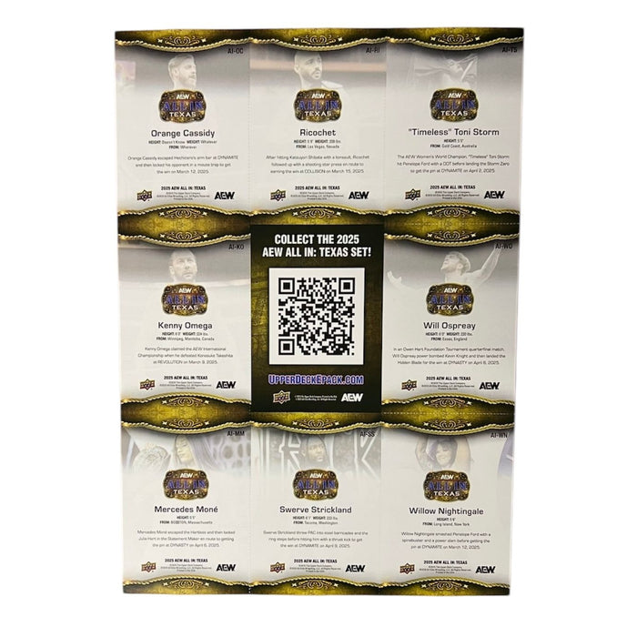 Upper Deck Uncut Trading Card Sheet - Autographed By Willow Nightingale