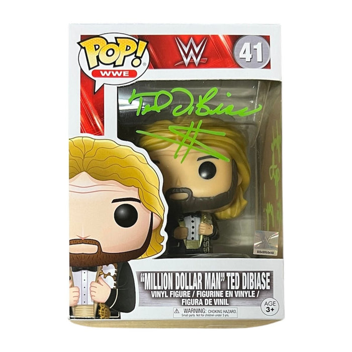 Million Dollar Man Ted DiBiase Funko #41 POP Figure - JSA Autographed