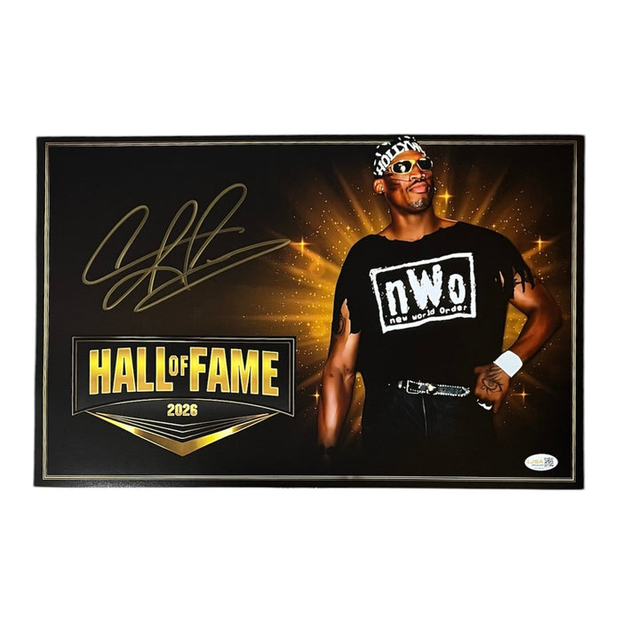 Dennis Rodman 11x17 HOF Poster - JSA Autographed