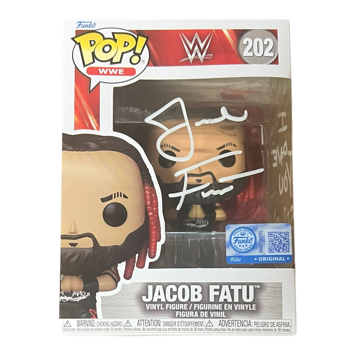 Jacob Fatu ( Inscribed - I LOVE YOU SOLO ) Funko POP #202 - JSA Witnessed Autographed