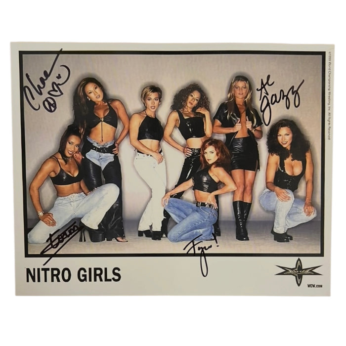 Nitro Girls 8x10 WCW RP Promo - Quad Autographed