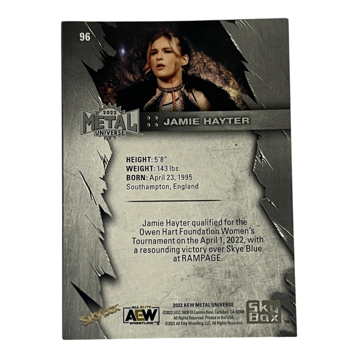 AEW - Jamie Hayter Metal Upper Deck Trading Card - Autographed