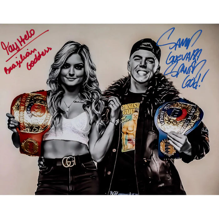 Sammy Guevara and Tay Conti 11x14 Metallic Poster - DUAL AUTOGRAPHED