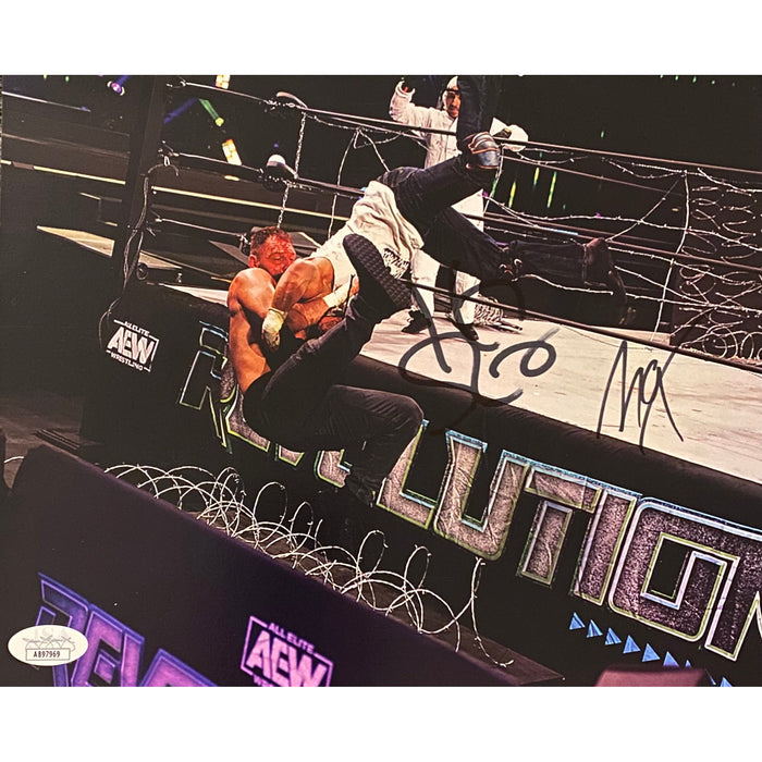 Jon Moxley & Kenny Omega Promo Dual - Autographed