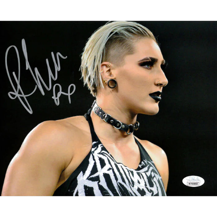 Rhea Ripley Side Profile Black BG 8 x 10 Promo - JSA AUTOGRAPHED