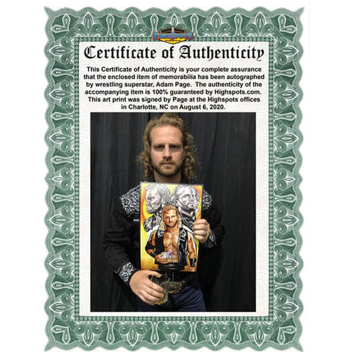 Adam Page 11x17 Art Print - AUTOGRAPHED