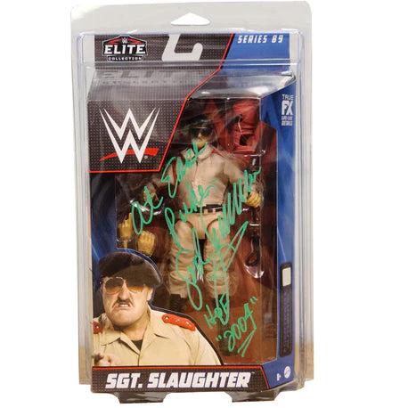 Sgt Slaughter WWE Elite Series 89 Figure with Protector Case - AUTOGRAPHED
