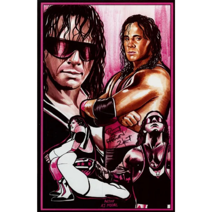 Bret Hart 11x17 Comic Print - AUTOGRAPHED