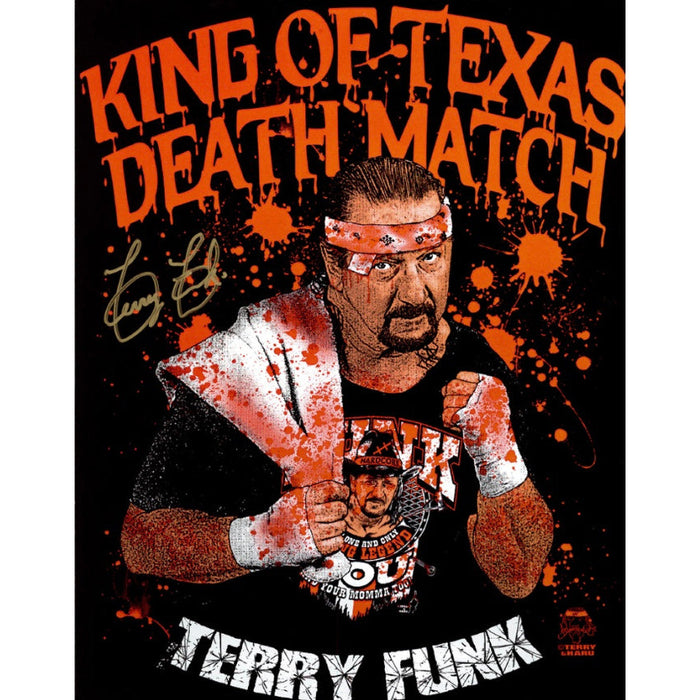 Terry Funk 11x14 Print - AUTOGRAPHED