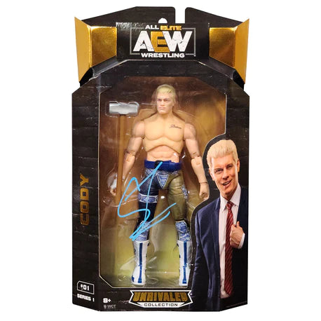 Cody Rhodes AEW Figure - AUTOGRAPHED with Protector