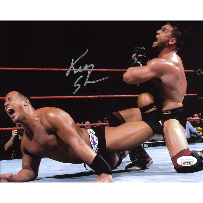 Ken Shamrock vs The Rock 8 x 10 Promo - JSA AUTOGRAPHED