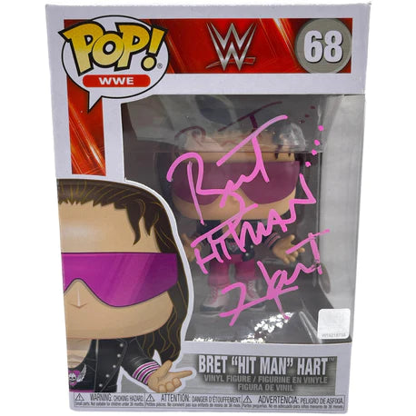 BRET HITMAN HART FUNKO POP FIGURE - AUTOGRAPHED