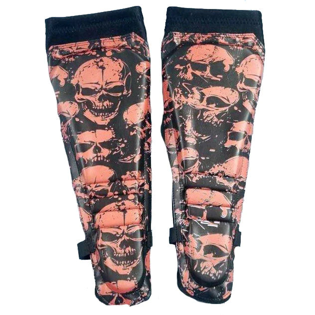 Printed Skulls Red on Black Natural on Black Kickpads